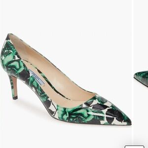 Prada Floral Kitten Heal Pump